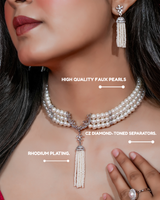 Moonlit Grace Pearl Choker & Earring Set