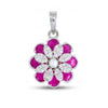 Fuchsia Flower Charm Pendant