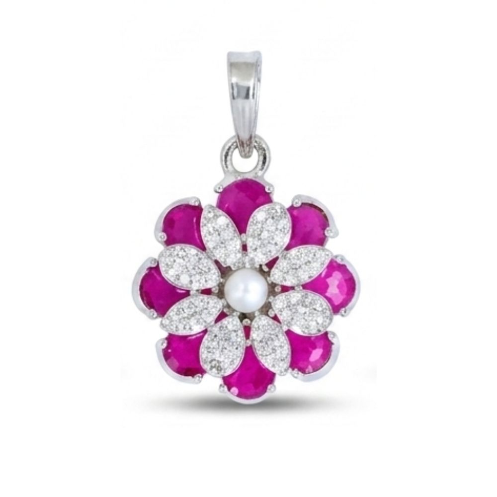 Fuchsia Flower Charm Pendant