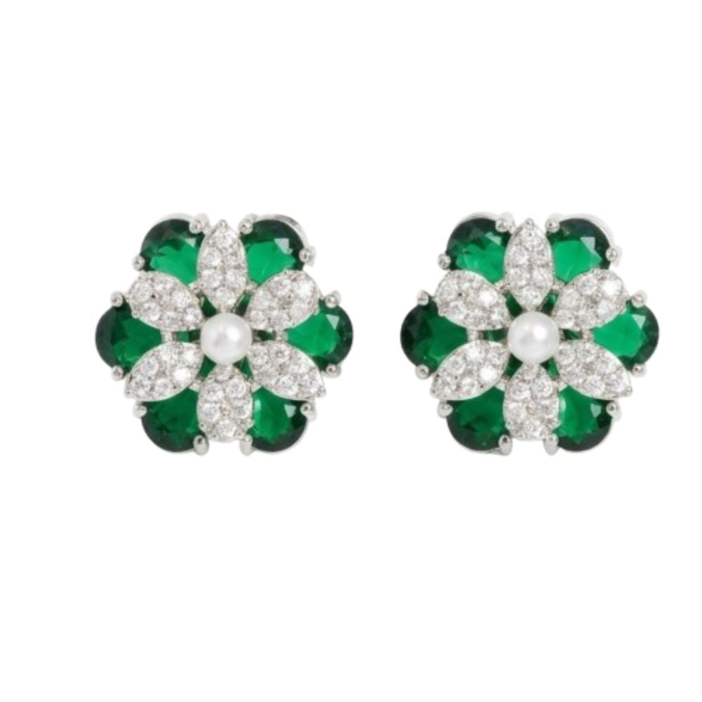 Emerald Bloom Elegance Pendant Set
