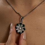 Emerald Bloom Elegance Pendant