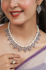 Maharani Indira Devi Pearl Necklace & Earring Set