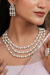 Maharani Gayatri Devi Pearl Necklace & Earring Set
