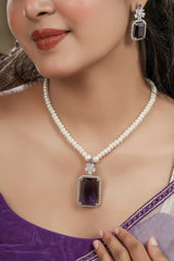 Princess Niloufer Pearl Necklace & Earring Set