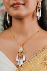 Pearl Chandelier Pearl Pendant & Earring Set