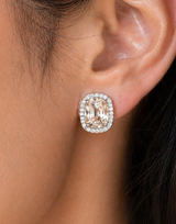 Aurielle Champagne Halo Studs