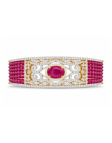 Ruby Noire Gold Elegance Bracelet