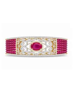 Ruby Noire Gold Elegance Bracelet