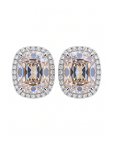 Aurielle Champagne Halo Studs