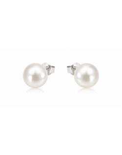 Ivory Glow Pearl Stud Earrings