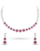 Ruby Reverie Necklace & Earrings set